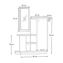 Έπιπλο εισόδου Cute Megapap χρώμα καρυδί 90x35x95εκ.