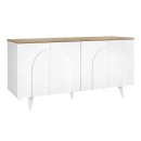Μπουφές Bono Megapap χρώμα λευκό - sepet oak 150x45x74,6εκ.