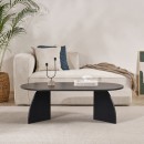 Τραπεζάκι σαλονιού Melina Megapap χρώμα black wood 120x60x40εκ.