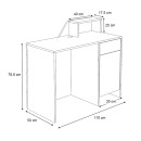 Γραφείο υποδοχής - reception Merlin Megapap χρώμα λευκό 110x50x101,8εκ.