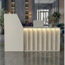 Γραφείο υποδοχής - reception Zegma Megapap με LED χρώμα sandstone - travertine 181,2x73,2x120εκ.