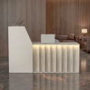 Γραφείο υποδοχής - reception Zegma Megapap με LED χρώμα sandstone - travertine 181,2x73,2x120εκ.