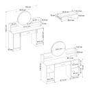 Τουαλέτα με καθρέπτη Talos Megapap χρώμα λευκό 135x40x144,2εκ.