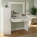 Τουαλέτα με καθρέπτη Kaunos Megapap χρώμα λευκό 123,8x40x148,2εκ.