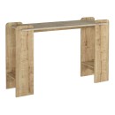 Κονσόλα Mendoza Megapap χρώμα sapphire oak - travertine 130,8x35x76,8εκ.