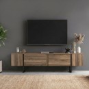 Έπιπλο τηλεόρασης Orontes Megapap χρώμα καρυδί 180x29,6x50εκ.