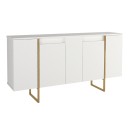 Μπουφές Orontes Megapap χρώμα λευκό - χρυσό 160x35,2x80εκ.