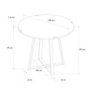 Τραπέζι Rubes Megapap χρώμα φυσικό οξιάς - ανθρακί 100x100x78εκ.