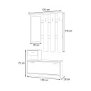 Έπιπλο εισόδου Raynold Megapap χρώμα φυσικό οξιάς 100x30x180εκ.