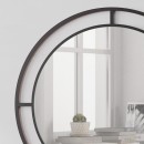 Καθρέπτης τοίχου Bubble Megapap αλουμινίου χρώμα μαύρο 57x2x57εκ.
