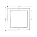 Καθρέπτης τοίχου Corner Megapap αλουμινίου χρώμα μαύρο 58,6x2x58,6εκ.