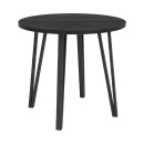 Τραπέζι Xana Megapap χρώμα black wood Ø90x77,5εκ.