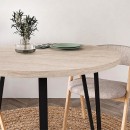 Τραπέζι Xana Megapap χρώμα travertine Ø90x77,5εκ.