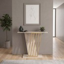 Κονσόλα Gravity Megapap χρώμα travertine - χρυσό 90x29,6x76,8εκ.