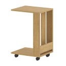 Τραπεζάκι βοηθητικό Edi Megapap χρώμα sapphire oak 37x45x60εκ.
