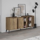 Μπουφές Gora Megapap χρώμα ανοιχτό καρυδί 180x35,6x82εκ.