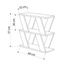 Τραπεζάκι βοηθητικό Lazena Megapap χρώμα sapphire oak 60x22x57εκ.