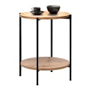 Τραπεζάκι βοηθητικό Argento Megapap χρώμα pine oak 43x43x60εκ.