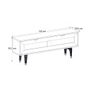 Έπιπλο τηλεόρασης Sirona Megapap χρώμα sapphire oak 140x30x55εκ.