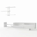 Σύνθεση τηλεόρασης Egemen Megapap χρώμα λευκό 180x32x40εκ.