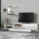 Σύνθεση τηλεόρασης Egemen Megapap χρώμα λευκό 180x32x40εκ.