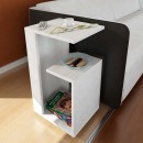 Τραπεζάκι βοηθητικό Rosana Megapap χρώμα λευκό 35x29,5x60εκ.