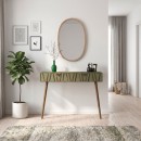 Κονσόλα επιτοίχια Forest Megapap χρώμα λαδί - καρυδί 120x35x89,3εκ.