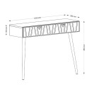 Κονσόλα επιτοίχια Forest Megapap χρώμα λαδί - καρυδί 120x35x89,3εκ.