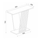 Κονσόλα Gravity Megapap χρώμα μαύρο εφέ μαρμάρου - χρυσό 90x29,6x76,8εκ.