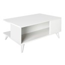 Τραπεζάκι σαλονιού Sedra Megapap χρώμα λευκό 90x60x38,6εκ.