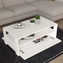 Τραπεζάκι σαλονιού Balina Megapap χρώμα λευκό 110x60x40εκ.