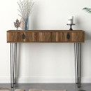 Κονσόλα Helsinki Megapap χρώμα καρυδί 120x35,5x90εκ.