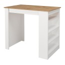 Τραπέζι μπαρ Monaco Megapap χρώμα λευκό - sapphire oak 120x51,6x101,8εκ.