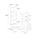 Ντουλάπι κουζίνας - μπάνιου Alvento Megapap χρώμα λευκό 60x42x180εκ.
