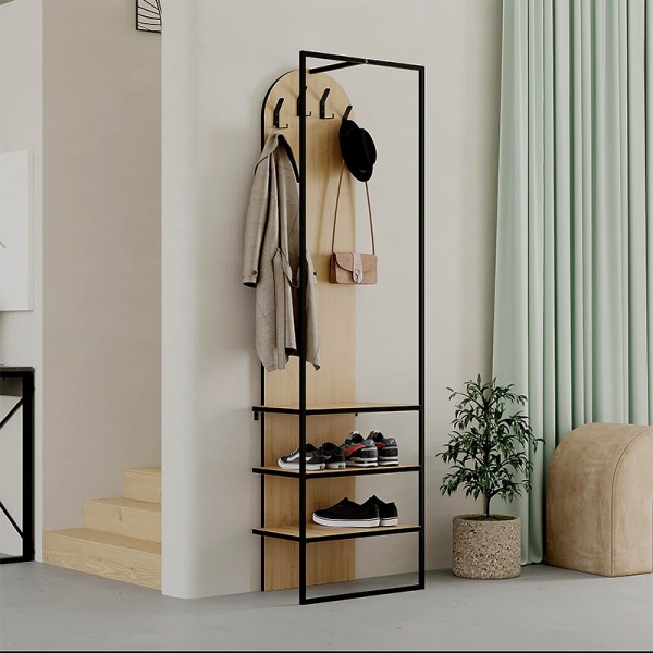 Έπιπλο εισόδου Archy Megapap χρώμα sapphire oak 53x31,7x180εκ.