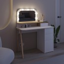 Τουαλέτα με καθρέπτη Avien Megapap με LED χρώμα λευκό - sapphire oak 105x51,1x131εκ.