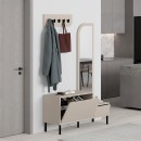 Έπιπλο εισόδου Mila Megapap με κρεμάστρα χρώμα sandstone120x37x171,6εκ.