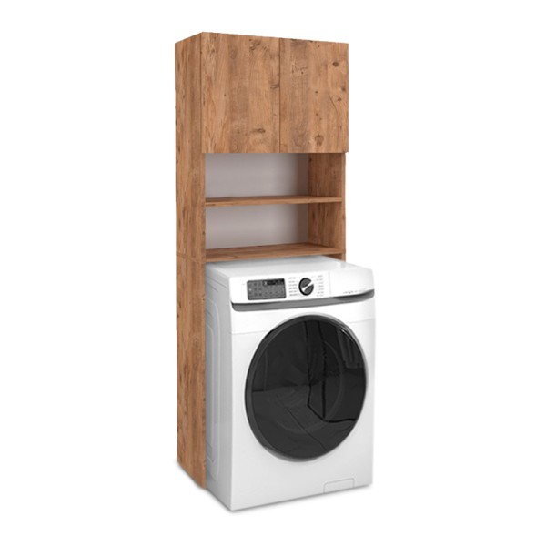 Έπιπλο πλυντηρίου Ramsey Megapap χρώμα pine oak 65x27x190,6εκ.