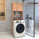 Έπιπλο πλυντηρίου Ramsey Megapap χρώμα pine oak 65x27x190,6εκ.