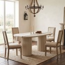 Τραπέζι Hazar Megapap Mdf χρώμα travertine - sandstone 180x90x77εκ.