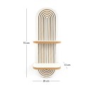 Ραφιέρα τοίχου Artwill Megapap Mdf χρώμα λευκό - oak 26x13x70εκ.
