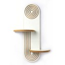 Ραφιέρα τοίχου Artwill Megapap Mdf χρώμα λευκό - oak 46x13x70εκ.