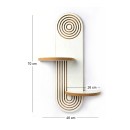Ραφιέρα τοίχου Artwill Megapap Mdf χρώμα λευκό - oak 46x13x70εκ.