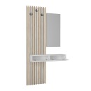 Έπιπλο εισόδου Elois Megapap χρώμα λευκό - sepet oak 96,6x26,8x195,5εκ.