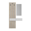 Έπιπλο εισόδου Elois Megapap χρώμα λευκό - sepet oak 96,6x26,8x195,5εκ.