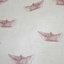 LINO ΜΑΞΙΛΑΡΟΘΗΚΗ PAPER BOAT 301 PINK 45X45 LINO ΜΑΞΙΛΑΡΟΘΗΚΗ PAPER BOAT 301 PINK 45X45