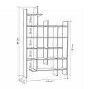 Βιβλιοθήκη Manco Megapap χρώμα sandstone 122x25,5x188εκ.