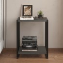 Κομοδίνο Gina Megapap χρώμα ανθρακί - μαύρο 39x30x48εκ.