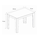Τραπέζι Darlen Megapap χρώμα sencron black 125x72x74εκ.