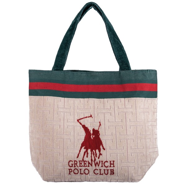 GREENWICH POLO CLUB ΤΣΑΝΤΑ ΘΑΛΑΣΣΗΣ 55Χ40 ESSENTIAL 5225 RED, TAUPE